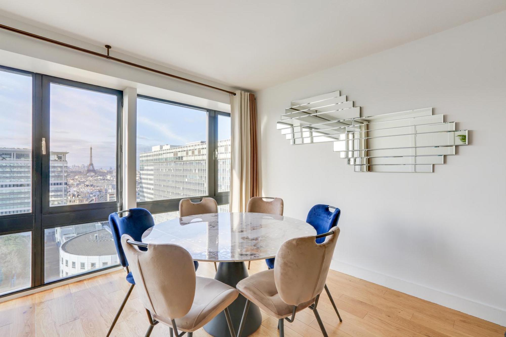 Paris Luxury Apartment 75M2 With Eiffel Tower View, 1 Min Metro, Parking Exterior photo