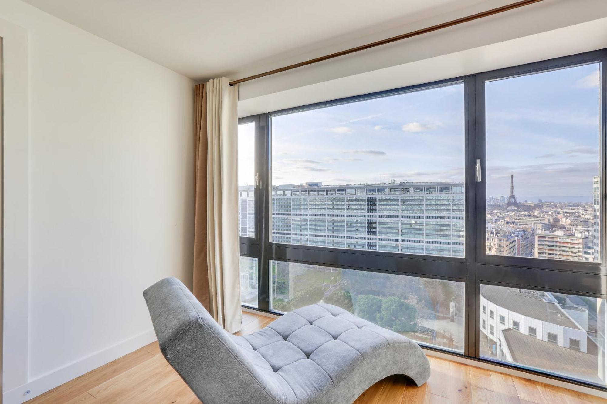 Paris Luxury Apartment 75M2 With Eiffel Tower View, 1 Min Metro, Parking Exterior photo